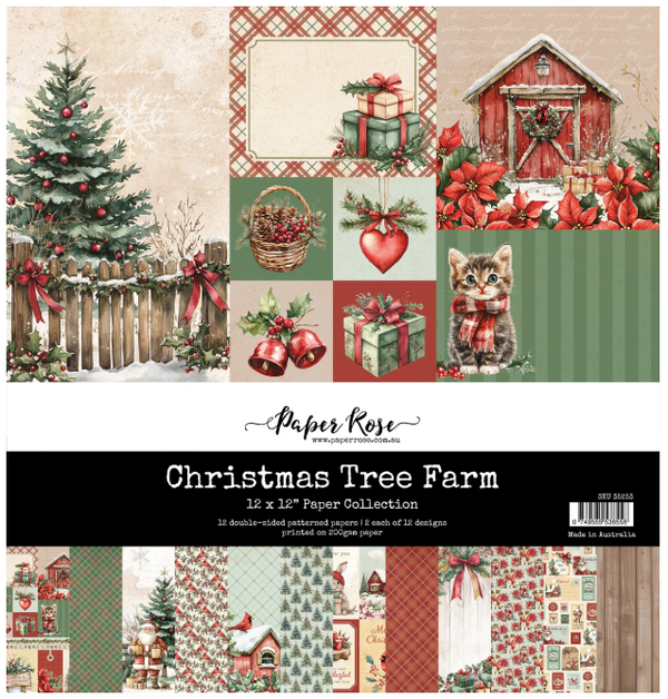 Paper Rose Studio 12x12 Christmas Tree Farm Paper Collection {B403}