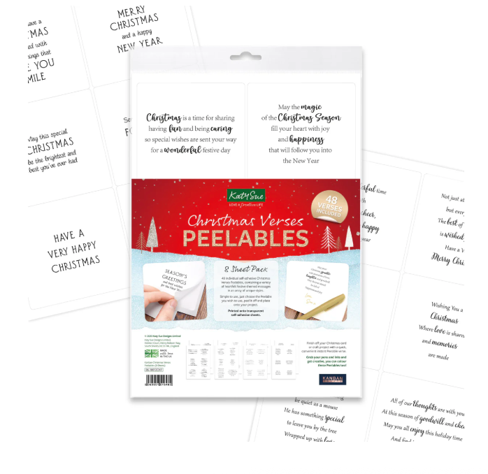 Katy Sue Christmas Verses Peelables {B518}