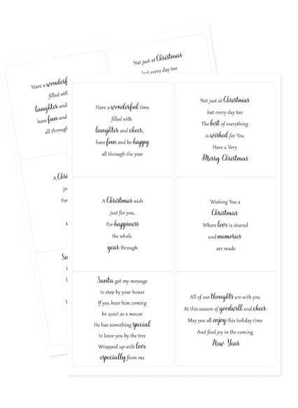 Katy Sue Christmas Verses Peelables {B518}