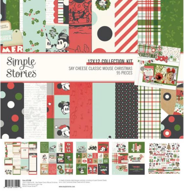 Simple Stories 12x12 Say Cheese Classic Mouse Christmas Collection Kit {B218}