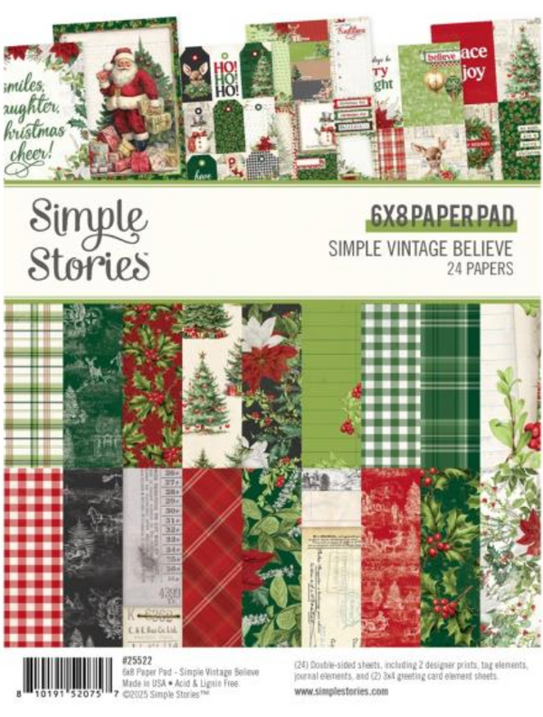Simple Stories 6x8 Simple Vintage Believe Paper Pad {B415}