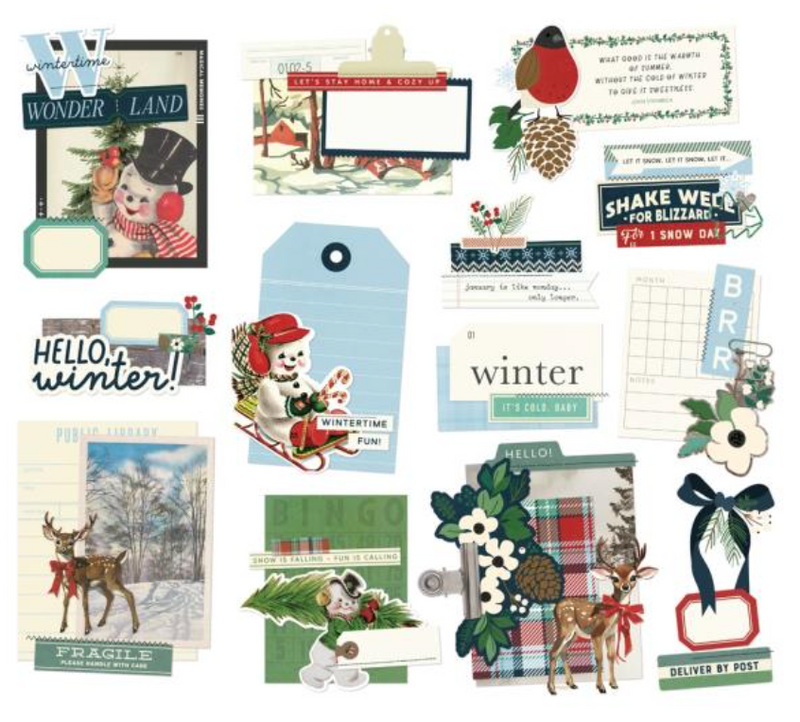 Simple Stories Simple Vintage Flannel Season Big Bits & Pieces {G218}