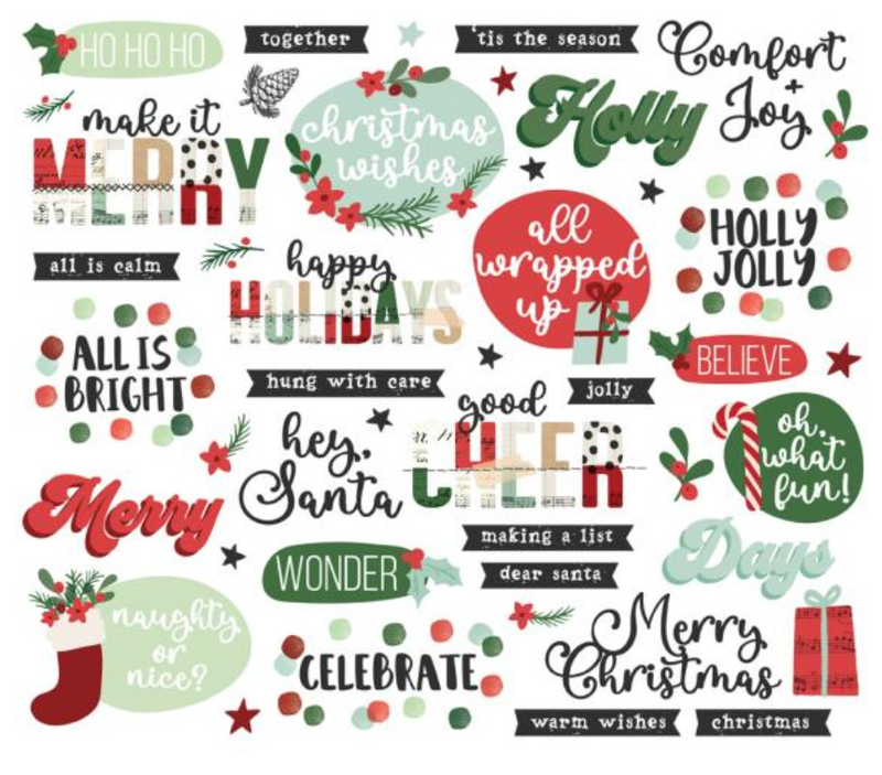 Simple Stories All Wrapped Up Sentiment Bits {G83}
