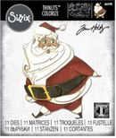 Sizzix Tim Holtz Jolly St. Nick Thinlits Dies {W70}