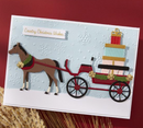 Spellbinders Christmas Horse Drawn Wagon Etched Dies