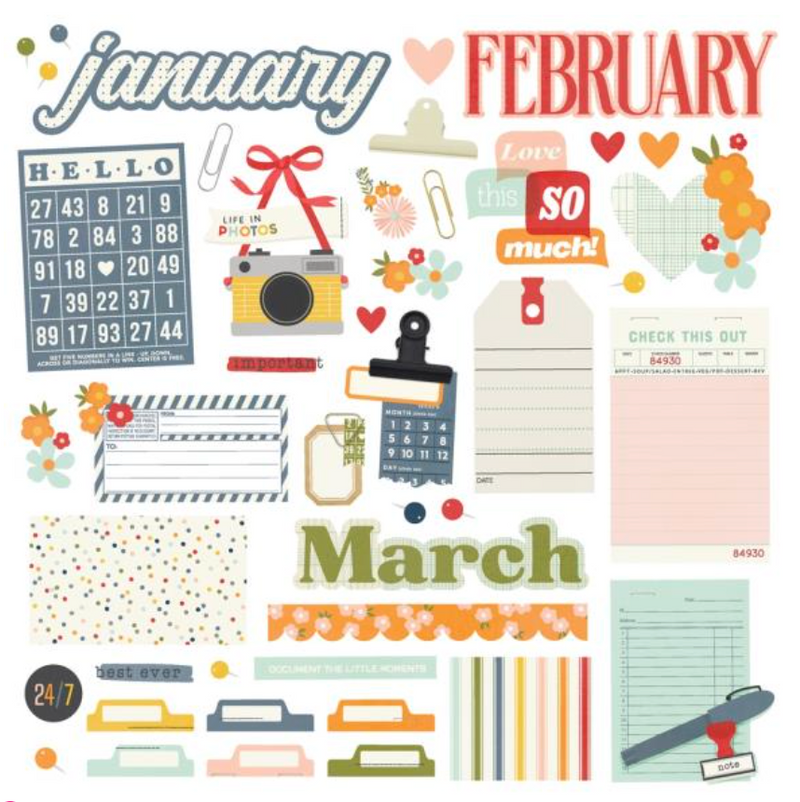 Simple Stories Life In Photos 12 Month Memory Calendar {C321}