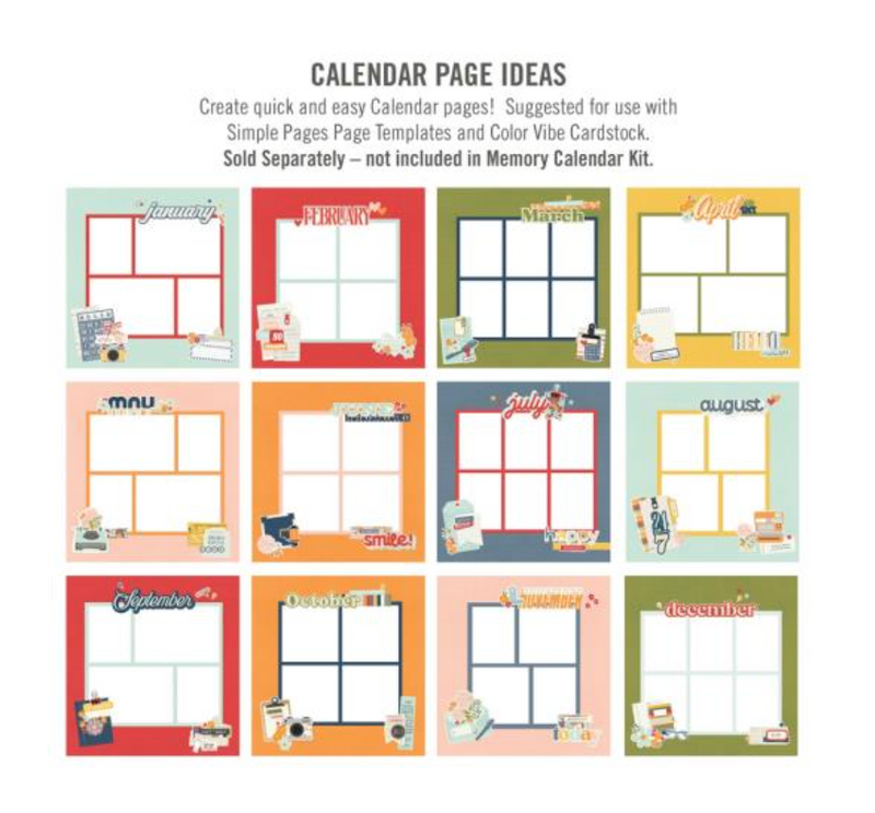 Simple Stories Life In Photos 12 Month Memory Calendar {C321}