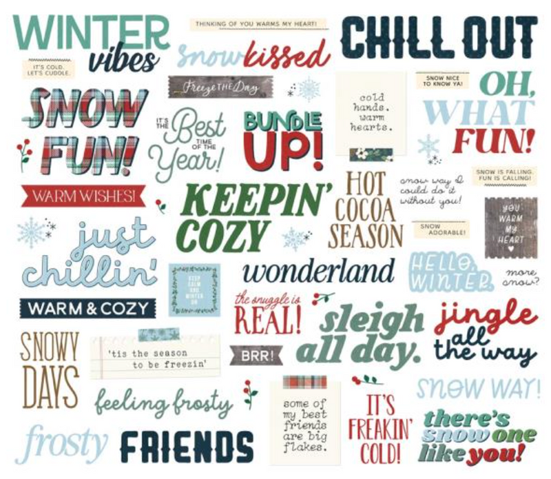 Simple Stories Simple Vintage Flannel Season Sentiment Bits {G194}