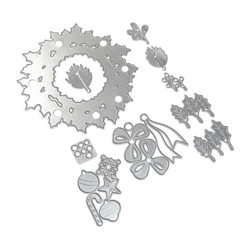 Elizabeth Craft Designs Holiday Wreath Metal Die Set {W71}