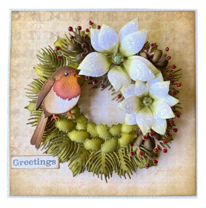Elizabeth Craft Designs Holiday Wreath Metal Die Set {W71}