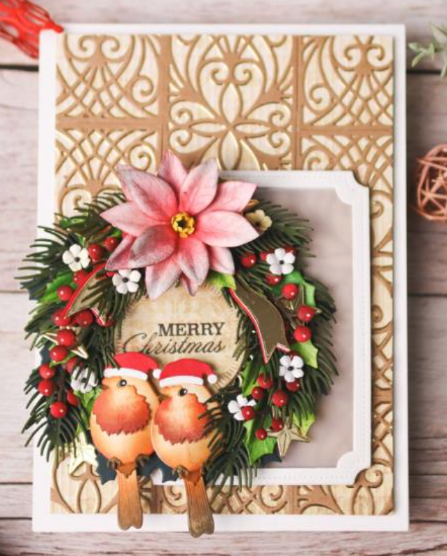 Elizabeth Craft Designs Holiday Wreath Metal Die Set {W71}