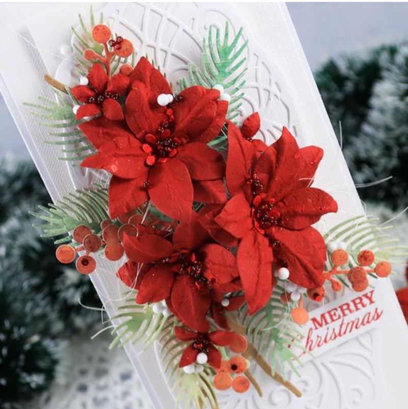Elizabeth Craft Designs Poinsettia Metal Die Set {W73}