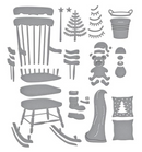 Spellbinders Christmas Rocking Chair Etched Dies