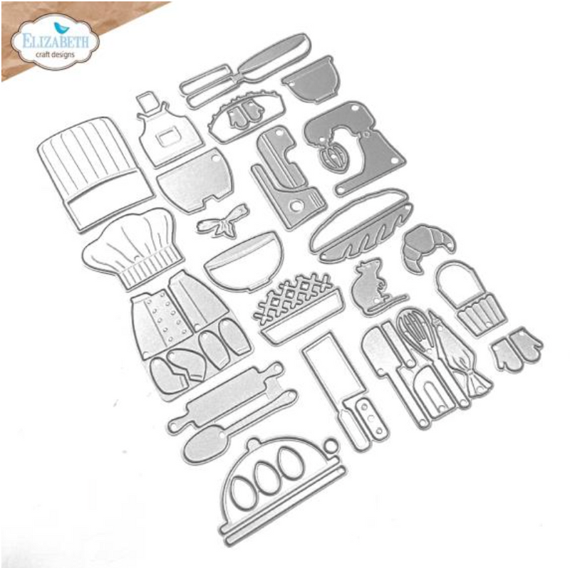 Elizabeth Craft Designs Baking Accessories Cute & Whimsical Die Set {F300}