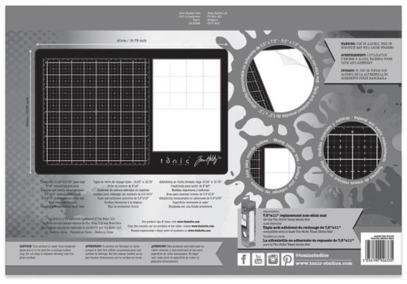 Tim Holtz Travel Glass Media Mat {C59}
