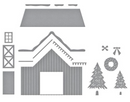 Spellbinders Country Christmas Barn Etched Dies {C314}