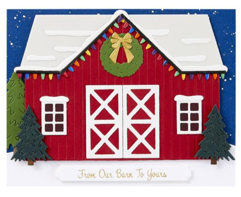 Spellbinders Country Christmas Barn Etched Dies {C314}