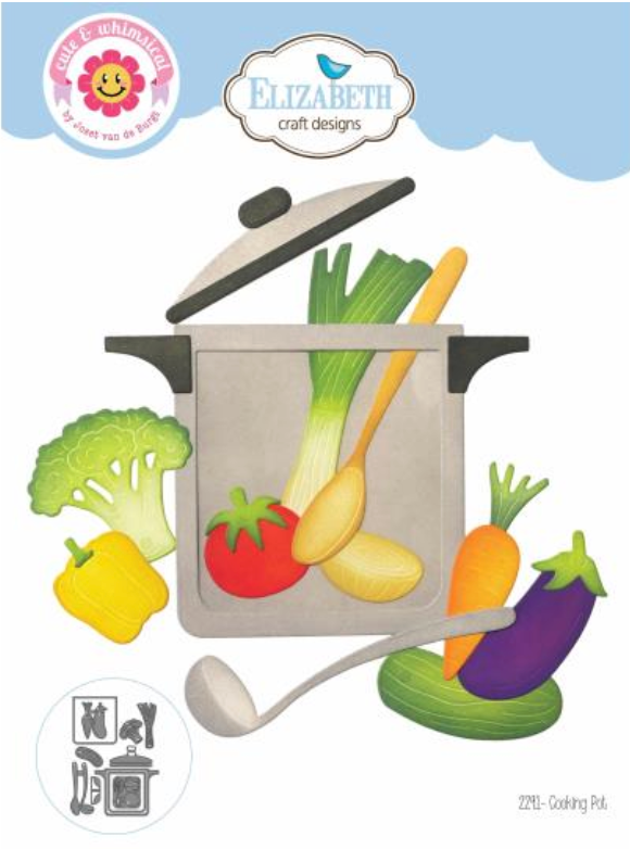 Elizabeth Craft Designs Cooking Pot Cute & Whimsical Die Set {F203}