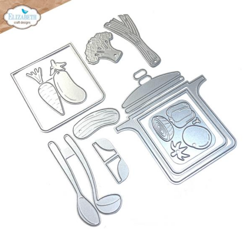 Elizabeth Craft Designs Cooking Pot Cute & Whimsical Die Set {F203}