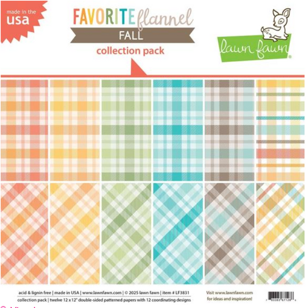 Lawn Fawn 12x12 Favorite Flannel Fall Collection Pack {B521}