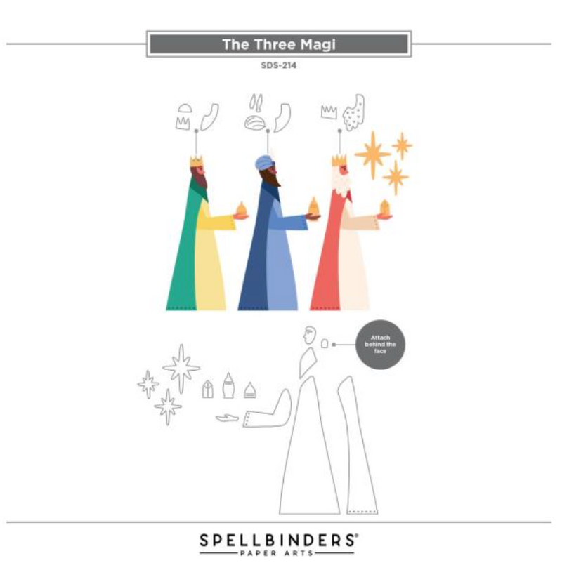 Spellbinders The Three Magi Stamp & Die Set {W92}