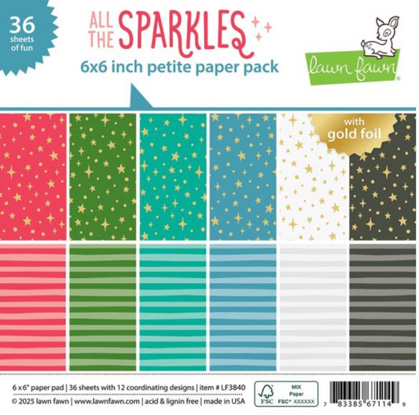 Lawn Fawn 6x6 All the Sparkles Petite Paper Pad {C312}