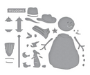 Spellbinders Country Snowman Ethched Die Set