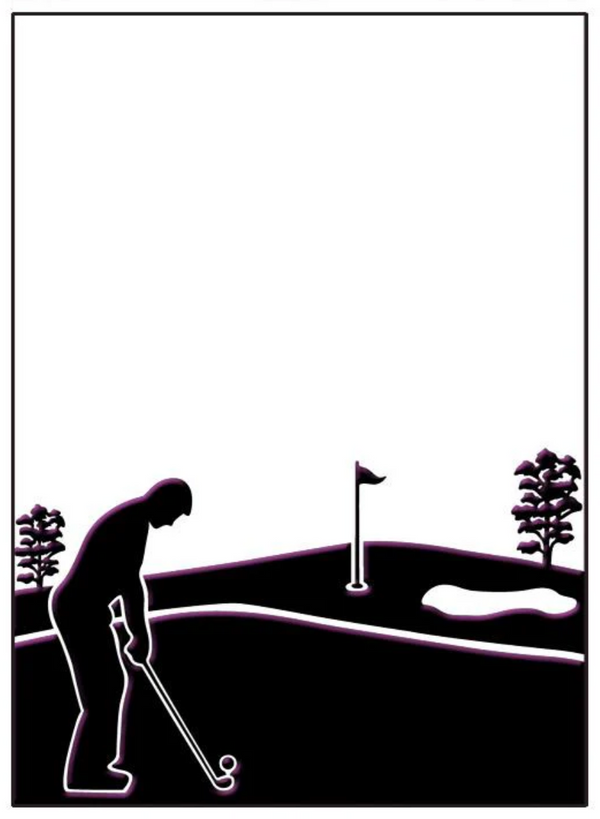 5x7 Golfing Day Embossing Folder {C416}