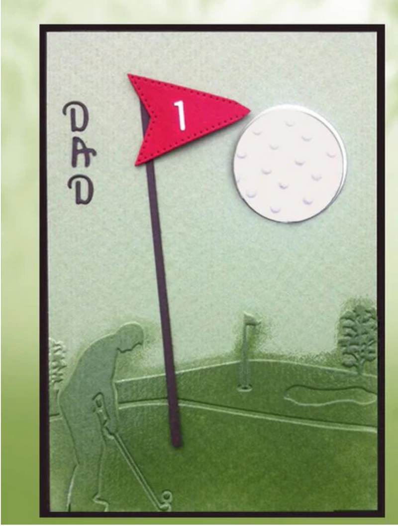 5x7 Golfing Day Embossing Folder {C416}