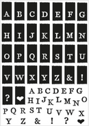 Sizzix 49 and Market A5 Tab Alphabet Clear Stamps & Framelits Dies {W94}