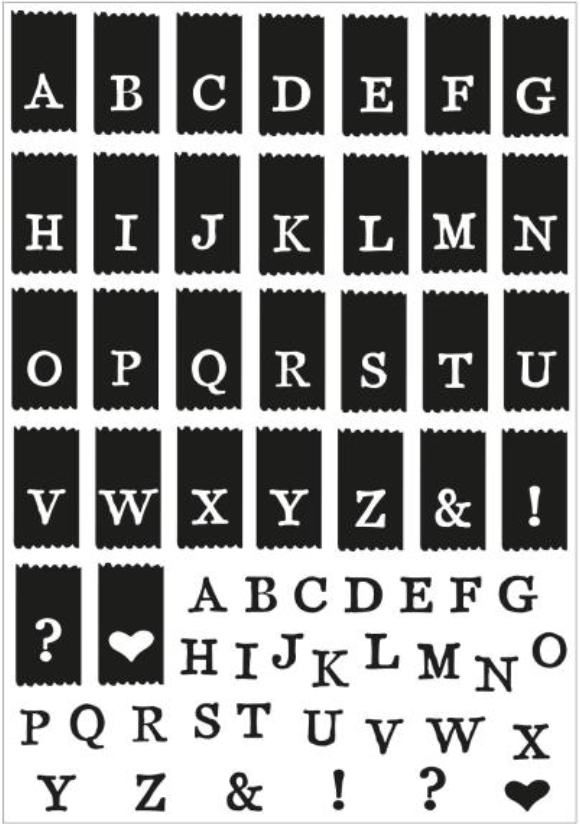 Sizzix 49 and Market A5 Tab Alphabet Clear Stamps & Framelits Dies {W93}