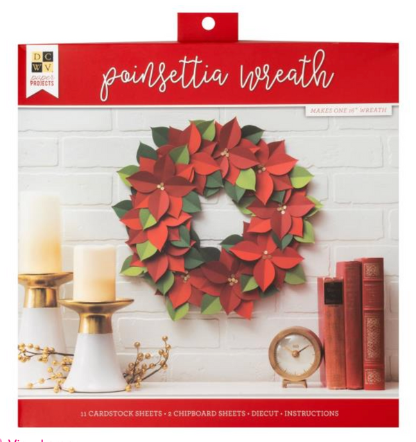 DCWV Poinsettia Wreath {B523}