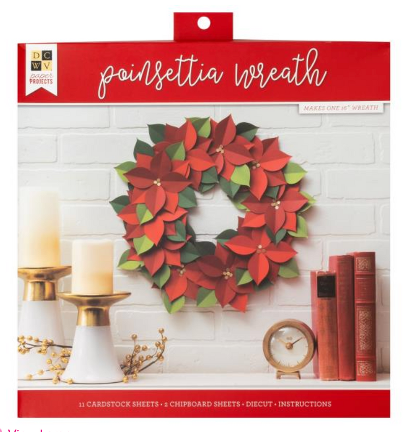 DCWV Poinsettia Wreath {B523}