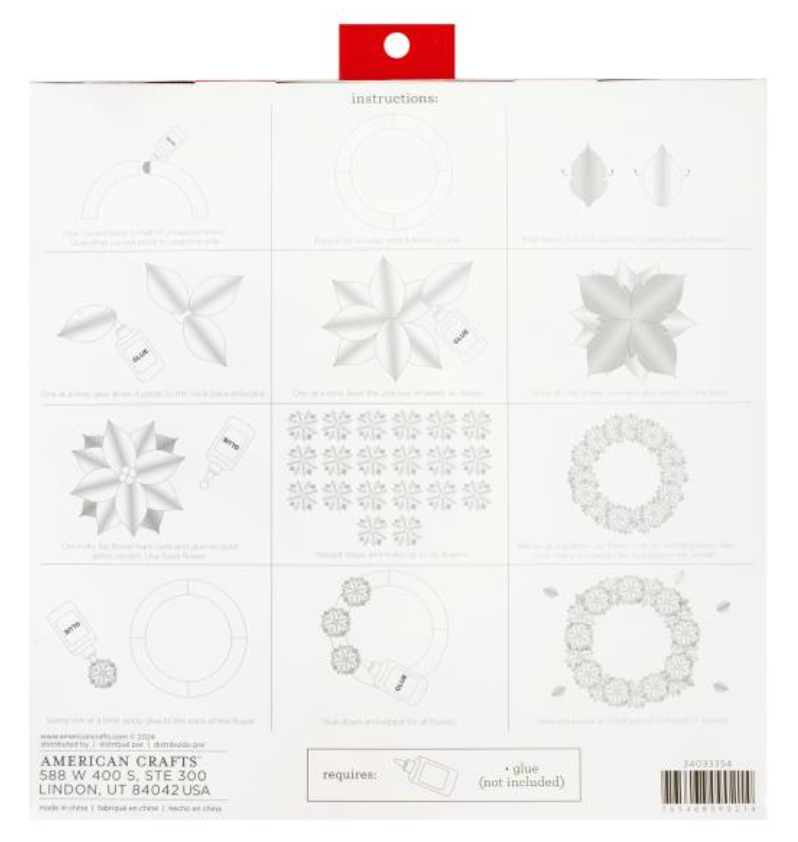DCWV Poinsettia Wreath {B523}