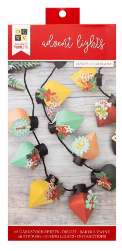 DCWV Light Up Advent Lights Garland {F603}