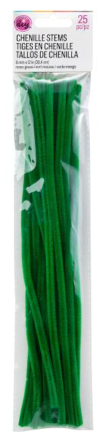 Cousin DIY Moss Green Chenille Stems {G28}
