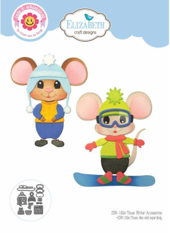 Elizabeth Craft Designs Little Mouse Winter Accessories Cute & Whimsical Die Set {F115}