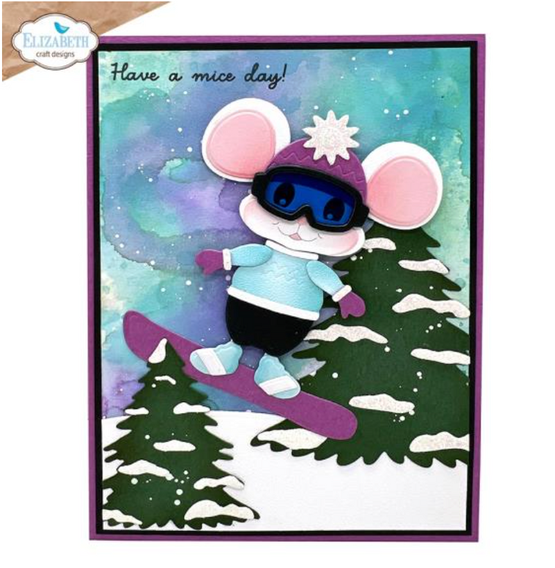 Elizabeth Craft Designs Little Mouse Winter Accessories Cute & Whimsical Die Set {F115}