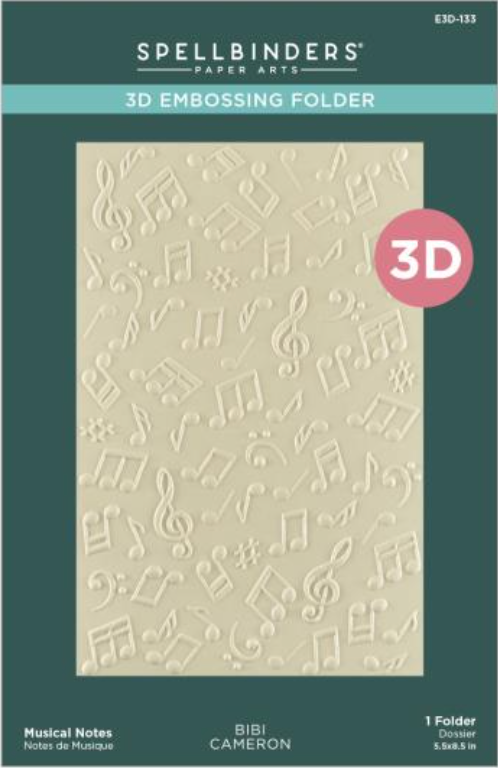 Spellbinders Musical Notes 3D Embossing Folder {W29}