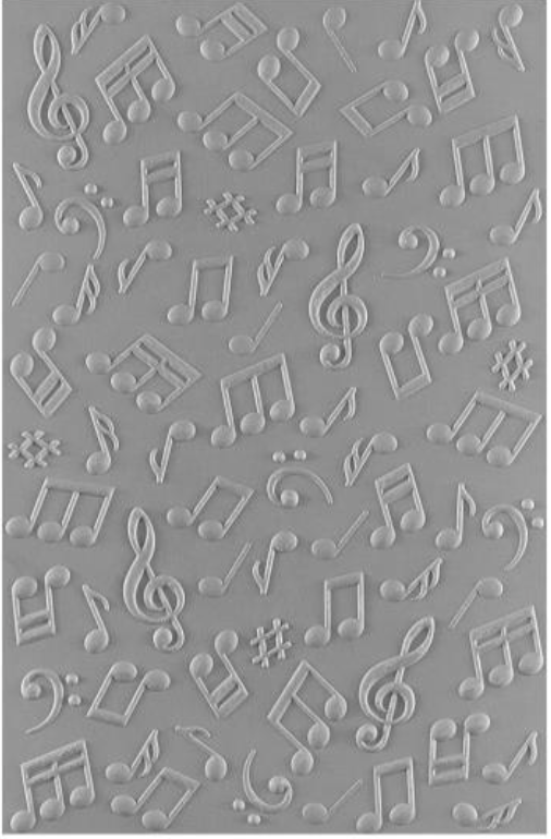 Spellbinders Musical Notes 3D Embossing Folder {W29}