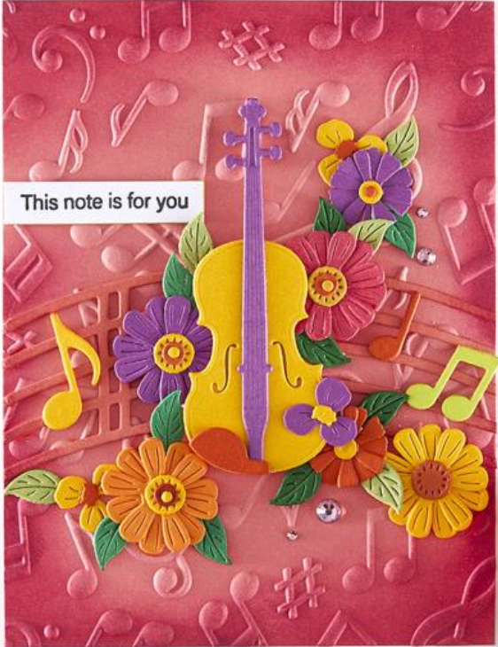Spellbinders Musical Notes 3D Embossing Folder {W29}