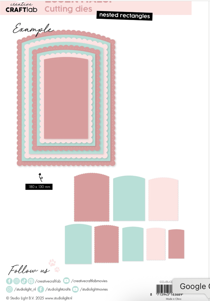 Studio Light Nested Rectangles Essentials Cutting Die {X112}