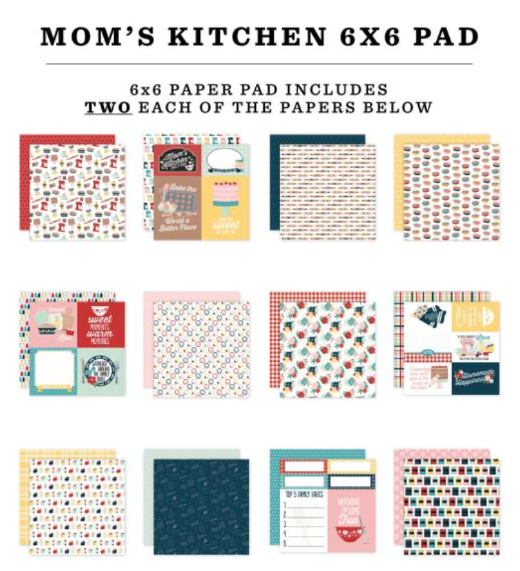 Echo Park 6x6 Mom's Kitchen Paper Pad {C504}