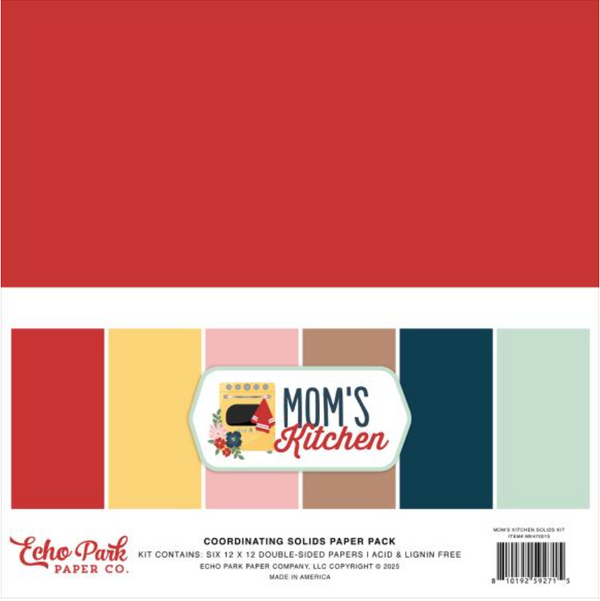 Echo Park 12x12 Mom's Kitchen Solids Collection Kit {B218}