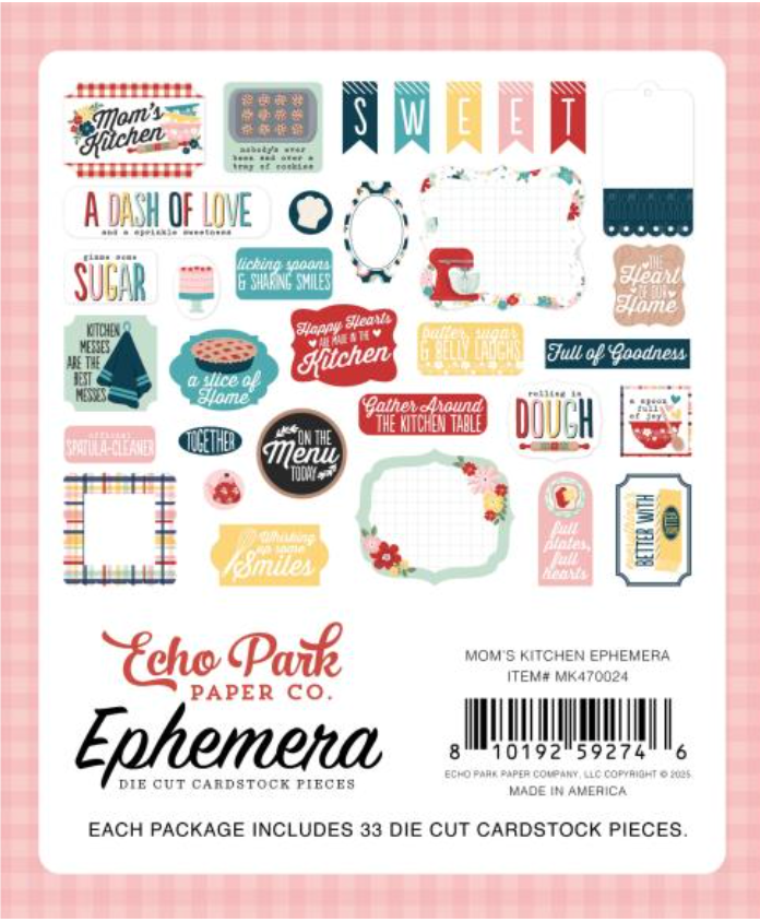 Echo Park Mom's Kitchen Icons Ephemera {D183}