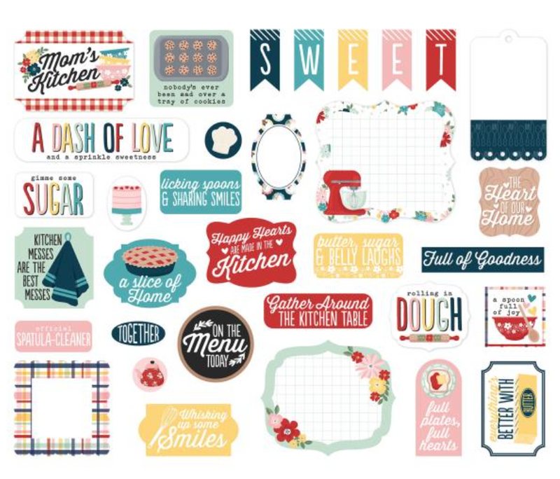 Echo Park Mom's Kitchen Icons Ephemera {D183}