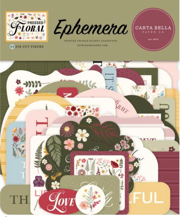 Carta Bella Pressed Florals Icons Ephemera {G145}