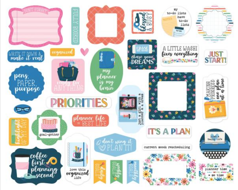 Echo Park Plan on It Icons Ephemera {G40}