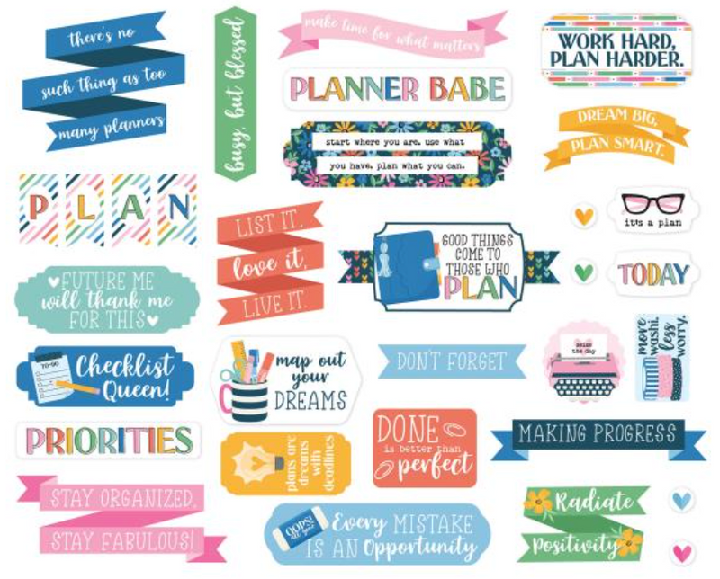 Echo Park Plan on It Titles & Phrases Ephemera {G149}