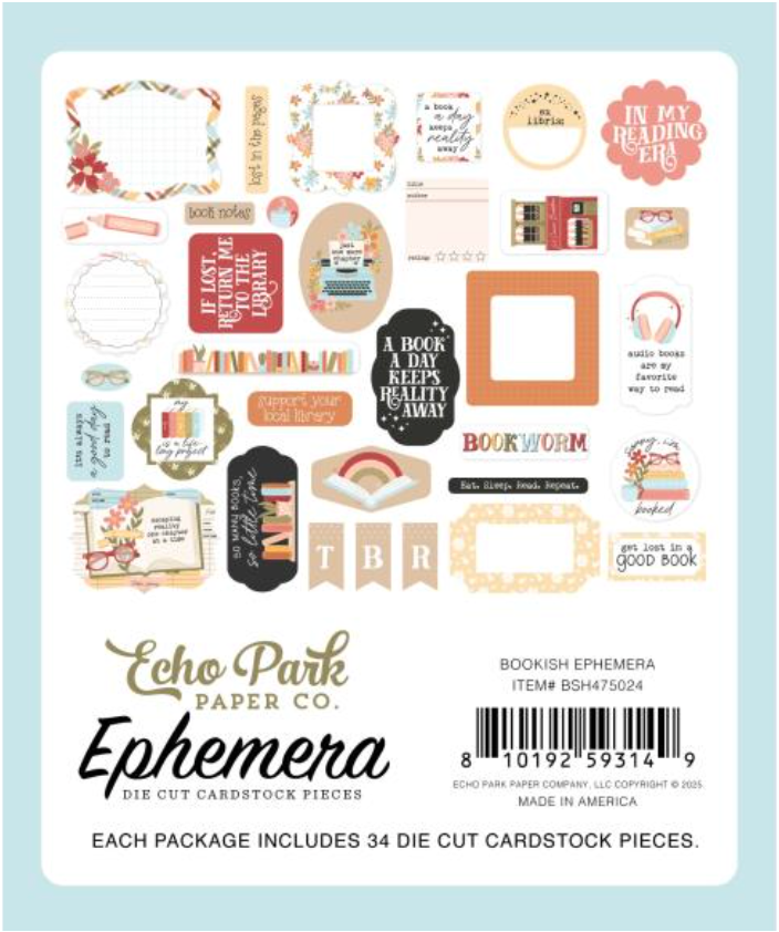 Echo Park Bookish Icons Ephemera {G151}